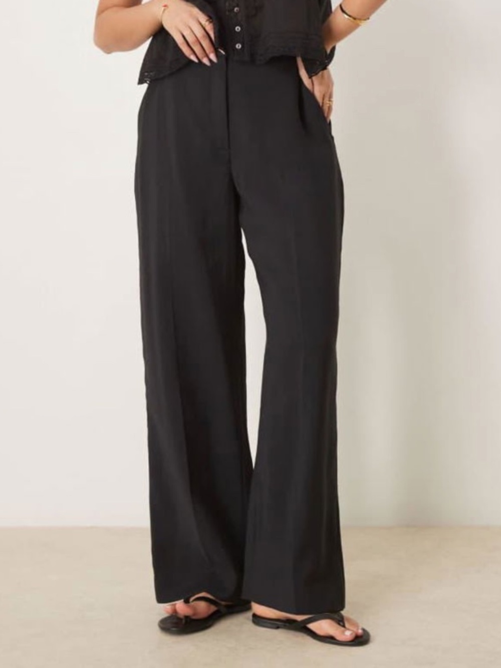 NWT Abercrombie & Fitch Sloane High Rise Wide-Leg Trousers Size 31 Regular